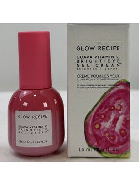 Glow Recipe Guava Vitamin C Bright-Eye Gel Cream 15ml Depuff Dark Circles NEW